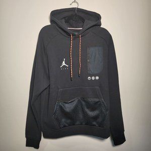 Nike Air Jordan Jumpman Pullover Hoodie Mens Black Fleece DJ0258-010 Size M